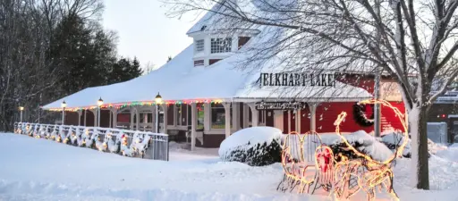 elkhart lake train depot christmas